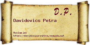 Davidovics Petra névjegykártya
